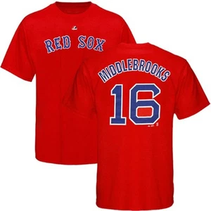 Camiseta deportiva para hombre Will Middlebrooks de los Medias Rojas de Boston (roja) - Imagen 1 de 5