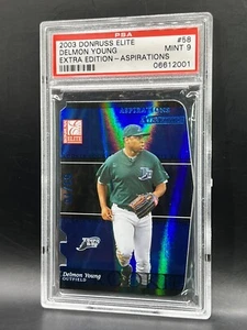 2003 Donruss Elite Extra Ed Aspirations Delmon Young 53/70 PSA 9 MINT Rays RC - Picture 1 of 4