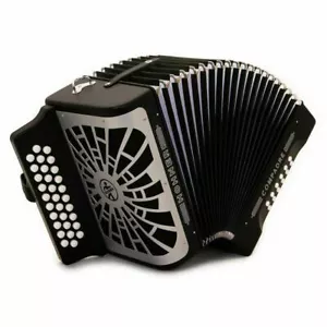 Hohner Compadre Accordion GCF Black w/Silver Grill - Picture 1 of 2