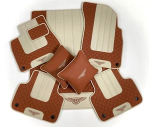 Bentley Bentayga Floor Mats, Trunk mat, Pillows 2016-2022 Saddle/Linen - Bild 1 von 5