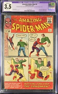 Amazing Spider-Man #4 Marvel 1963 CGC 3.5 C1 1st Sandman - Picture 1 of 2