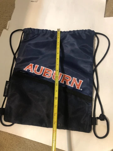 AUBURN TIGERS Laundry Tote BAG DRAWSTRING Orange Blue NICE USED Cover