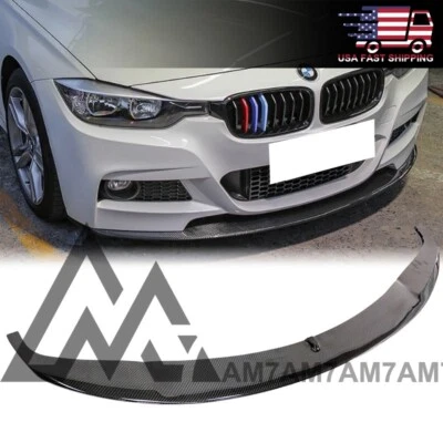AM7 Design Carbon Fiber Front Spoiler Lip For 2012-2018 BMW F30 F31 M Sport - Image 1 of 4