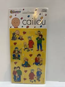 2 hojas de pegatinas vintage 2003 Caillou Sandylion nuevo en paquete - Imagen 1 de 1