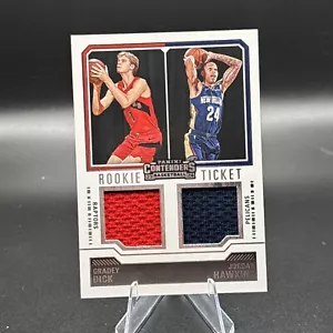 23-24 Panini Contenders - Gradey Dick & Jordan Hawkins RC Patch Rookie Ticket - Picture 1 of 2