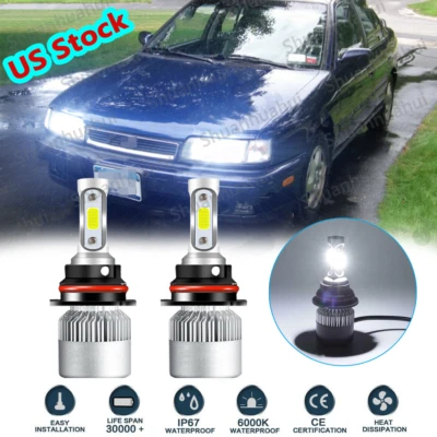 For Infiniti G20 1991-1996 6000K 2X 9004 LED Headlight High/Low Beam Bulbs Kit - Image 1 of 4