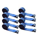 8 Pack 4" x 30' Winch Strap w/ Flat Hook for Flatbed Truck Trailer Farm Tie Down
