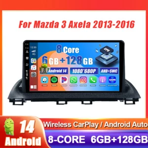 For Mazda 3 Axela 2013-2016 Android14 CarPlay Car Stereo Navi Head Unit GPS 128G - Picture 1 of 18