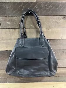 Vintage Schultertasche Valerie Steven’s dunkelbraun Leder - Bild 1 von 14