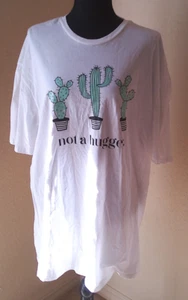LIFES TOO SHORT TO WEAR UGLY TEE SHIRTS "NOT A HUGGER" WOMENS TEE NWT SIZE XXL - Picture 1 of 6