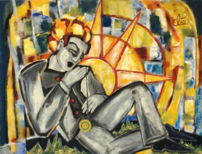 JACQUELINE DITT - Der Tag A4 DRUCK print n.Gemälde Bild Sonne sun Bilder - Bild 1 von 3