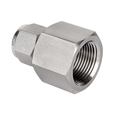 FITOK 316 SS 3/8 in Tube OD x 3/4 Female NPT Compression Tube Fitting Connector - Image 1 of 2