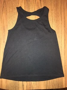 Black Tank Top with Opening in back, kids 16 - Picture 1 of 3