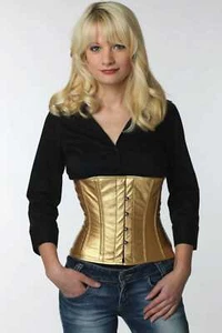 Lack Corsage Korsett gold extra kurz / kurz / normal pw75 - Picture 1 of 2