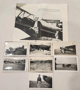 WASCO OR 1930's Airplane Barnstorming B/W Photo Lot George Moon Cecil Pounder - Picture 1 of 19