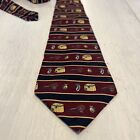 Vintage Tommy Hilfiger Fishing Themed 100% Italian Silk Neck Tie Made in USA 57”