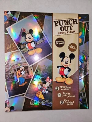 Disney Mickey Mouse & Friends 11.5" x 10" x 1" Punch Out Photo Album NEW UNUSED - Imagem 1 de 4