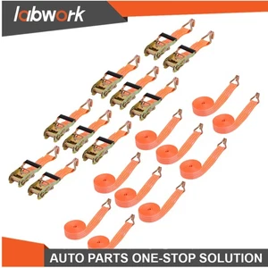 Labwork Ratchet Straps W/ J Hook Heavy Duty Tie Downs 10 Pack 1.5" x 20' 4000lbs - Picture 1 of 20