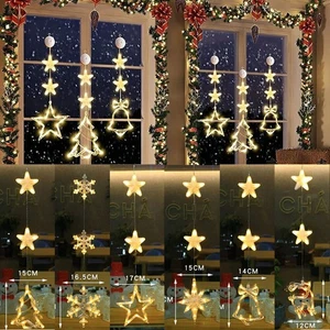 LED Fenster Beleuchtung Lichter Saugnapf Fenster Nachtlicht Weihnachten Deko DE - Bild 1 von 17
