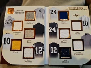 2025 Leaf History Book Pages of History GameUsed /15Kobe Gehrig Messi Brady Mays - Picture 1 of 4