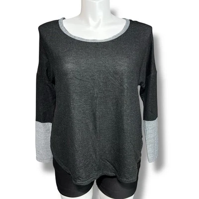 Rue21 женщин свитер верхний пуловер сутулиться подходит длинным рукавом черный серый XL - Изображение 1 из 4