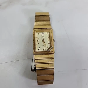 Vintage Oscar De La Renta Watch Gold Tone Non-working Rectangle Face - Picture 1 of 6