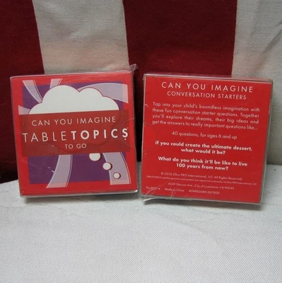 CONVERSATION STARTER card sets 2016 Table-Topics to Go 80 questions NWT Imagine - Image 1 of 2