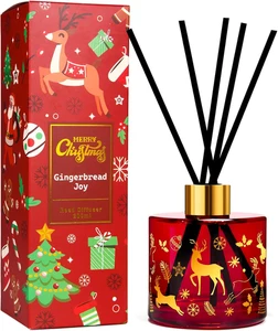 Reed Diffuser Set, Gingerbread Joy Christmas Oil Diffuser with Sticks, Home Frag - Picture 1 of 9
