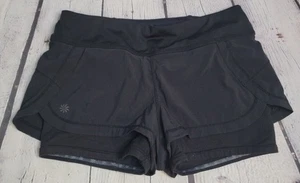 Athleta Damen Pulse 2 in 1 Shorts XS Training gefüttert schwarz Run Sport Stretch - Bild 1 von 6