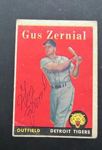 1958 Topps #112  Gus Zernial Autographed Signed Baseball Card - Picture 1 of 2