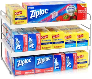 Foil and Plastic Wrap Organizer, Expandable Kitchen Pantry Storage, Height Adjus - Picture 1 of 12