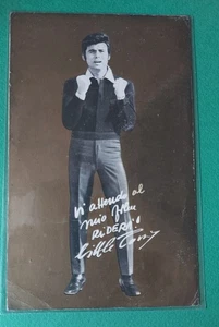 CARTOLINA LITTLE TONY CANTANTE SINGER AUTOGRAFO SIGNED DISCOGRAFIA - Picture 1 of 1