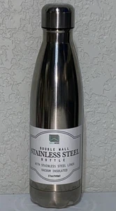 Botella de agua de acero inoxidable de doble pared WELLNESS de 17 oz 500 ml aislada al vacío - Imagen 1 de 4