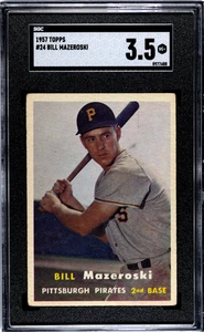 1957 Topps Bill Mazeroski #24 SGC 3,5 - Foto 1 di 2