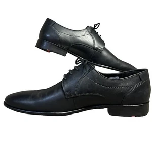 Manon Lloyd Alemania Cuero Negro Puntera Lisa Derby Blucher Zapatos de Vestir Hombres EE. UU. 11.5 - Imagen 1 de 18