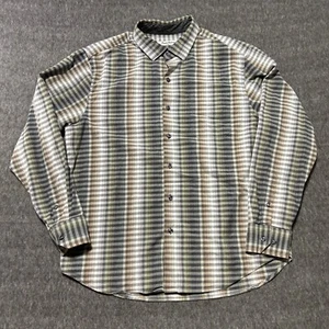 Tommy Bahama Shirt Large Surf Springs Stripe Mens Stretch Plaid Button Up - Picture 1 of 8