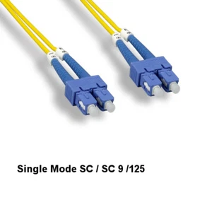 Kentek 32.80ft/10m SC to SC Single-Mode Fiber Optic Cable 9/125 Duplex Ethernet - Picture 1 of 1