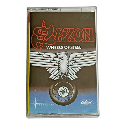 SAXON Wheels Of Steel Heavy Metal Music Cassette Tape Starline Capitol 4XQ-12502 Foto 1 de 2