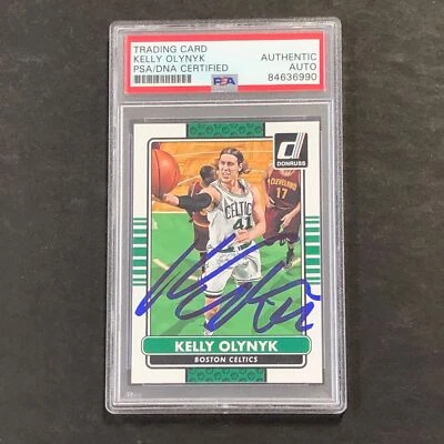 2014-15 Panini Donruss #194 Kelly Olynyk Signed Card AUTO PSA Slabbed Celtics - Image 1 of 2