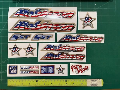 Robinson SST  bmx sticker decals on chrome - Image 1 of 3