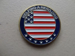 HELPING A HERO Challenge Coin. - Picture 1 of 2