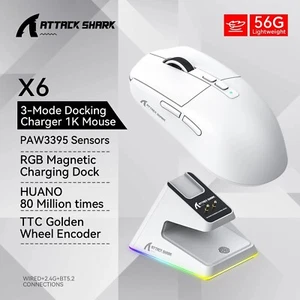 X6 Lightweight Wireless Gaming Mouse with 3 Mode Wired 2.4G BT5.2 Up to 26K DPI - Picture 1 of 25