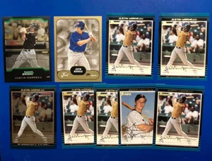 2002 (9) JUSTIN MORNEAU BOWMAN BASEBALL ROOKIE CARD RC LOT TWINS - Picture 1 of 2