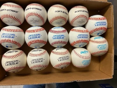 Lote 14 pelotas de béisbol Rawlings Liga Oficial Juvenil CROLB OLB3 TVB Soft Strike 1920 Foto 1 de 4