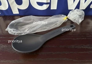 Tupperware Blossom Deep Serving Soups Sauces Spoon 8.5 inches Set of 2 Black New - Picture 1 of 3