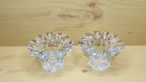 Juego de 2 candelabros de cristal Forever en forma de flor - Imagen 1 de 6