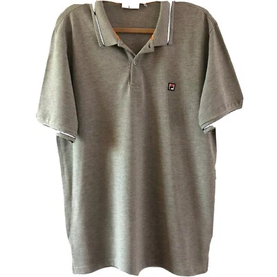 Camisa polo informal gris manga corta Fila Sport golf talla 2XL para hombre Foto 1 de 4