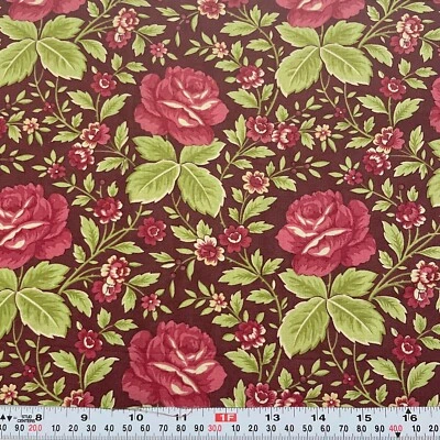 Field Notes by Blackbird Designs for Moda Floral Cotton Fabric Remnant 9" x 44" - Image 1 of 2