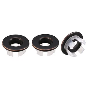 3pcs 30x13.5mm Sink Overflow Cover Copper Basin Trim Insert in Hole Round Caps - Picture 1 of 6