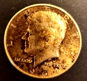 1964 D Kennedy Half Dollar Heavy Toned Great Condition - Picture 1 of 5